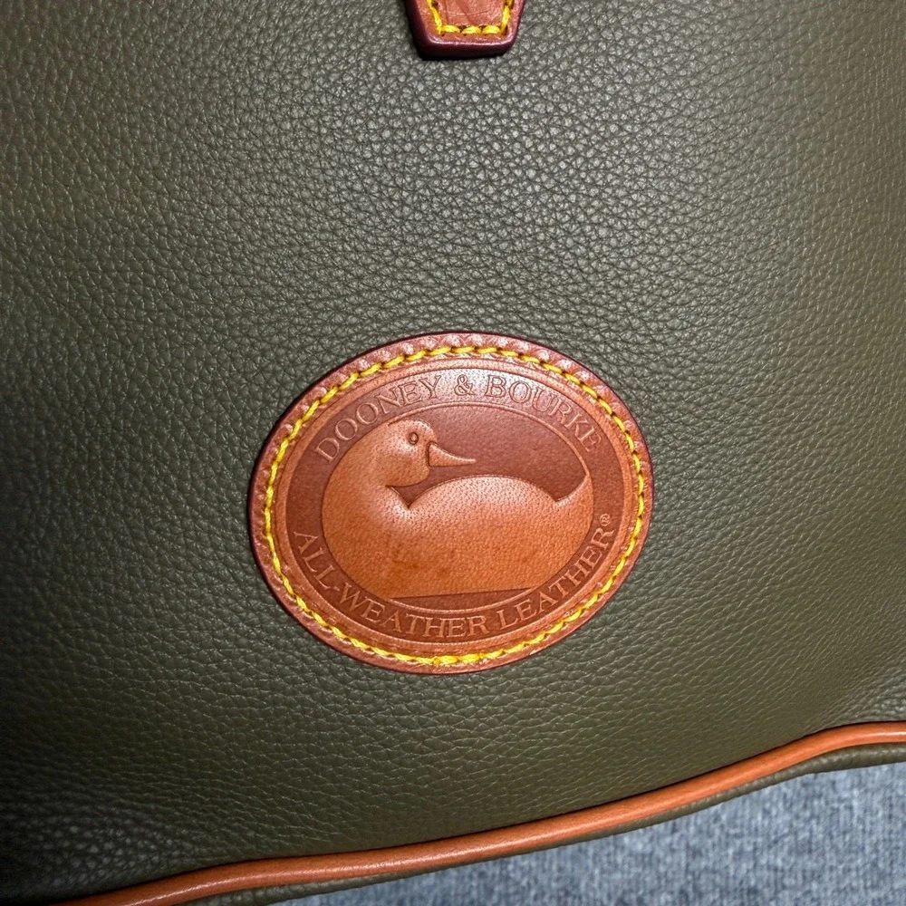 Dooney & Bourke Large Tote Bag Olive Green All Weather Leather 3.0 Top Handle